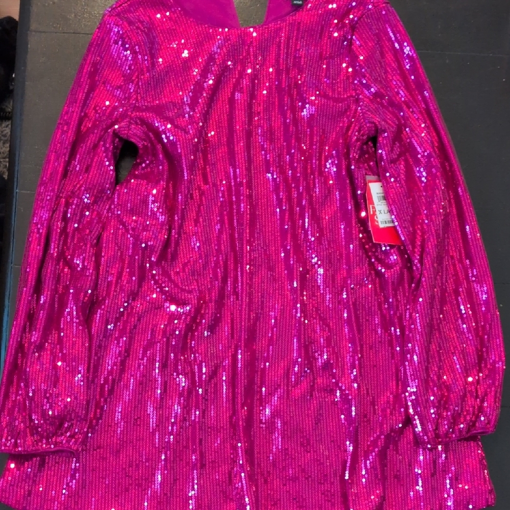 INC International Concepts Pink Sequin Kids Formal Dress